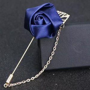 Blue Rose Men's Brooch Clips discountshub