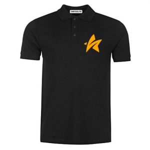 Chrysolite Designs Famous Polo T-shirt With Yellow Star - Black discountshub