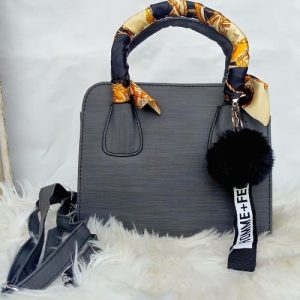 Fastshipping Scarf And Pendant Handbag - Grey discountshub