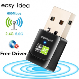 Free Driver USB Wifi Adapter 600Mbps Wi fi Adapter 5ghz Antenna USB Ethernet PC Wi-Fi Adapter Lan Wifi Dongle AC Wifi Receiver discountshub