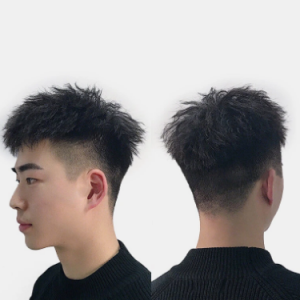 Handsome Men Human Hair Wig Lightweight Breathable Washable Without Trace Short Curly Wig discountshub