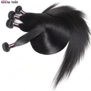 Ishow Brazilian Straight Hair Bundles Long Human Hair Bundles 30 32 24 36 38inch Brazilian Hair Weave Bundles Virgin Hair Weave discountshub