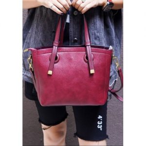 Ladies Fashion Tote Hand-bag - Wine discountshub