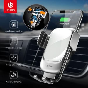 Licheers Car Wireless Chargers Phone Holder Battery Chargers Automatic Magnetic Mount For SamSung Note8 IPhone 8/X discountshub