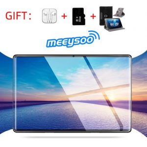 Meeysoo 2020 10.1 Inch Tablet PC 1280*800 IPS SIM Card 4G LTE FDD Wifi Android 9.0 Tablet Bluetooth WiFi(32TF+CASE+Earphone） discountshub