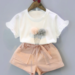 Melario Cotton Girls Clothing Sets Summer Vest Two Piece Sleeveless Children Sets Fashion Girls Clothes Suit Casual Dot Outfits discountshub