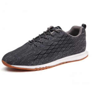 Men Knitted Fabric Lace Up Non Slip Light Weight Walking Casual Shoes discountshub
