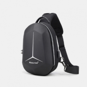 Men Large Capacity USB Charging Multi-Layers Waterproof Crossbody Bag Chest Bag Sling Bag discountshub