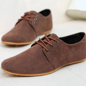 Men Pure Color Suede Breathable Non Slip Casual Shoes discountshub