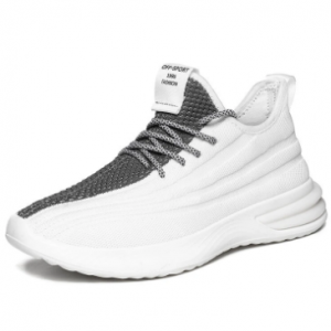 Men Sport Knitted Fabric Breathable Soft Sole Casual Running Shoes discountshub