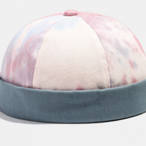Men & Women Collrown Mens's Cotton Color Matching Tie-dye Brimless Hats Skull Caps discountshub