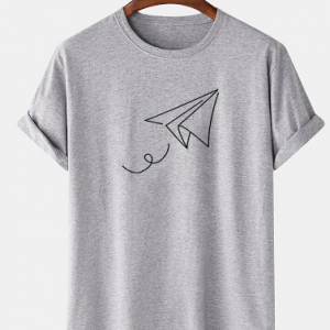 Mens Letter Printed Short Sleeve Light Casual T-shirts discountshub