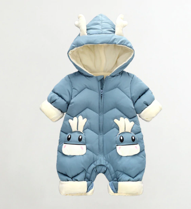 OLEKID 2020 Baby Winter Snowsuit Plus Velvet Thick Baby Boys Jumpsuit 0-2 Years Newborn Romper Baby Girls Overalls Toddler Coat discountshub
