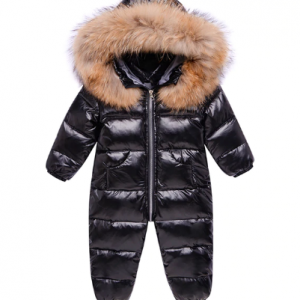 OLEKID -30 Degree Russian Winter Baby Snowsuit Real Fur Waterproof Baby Boys Winter Rompers Newborn Jumpsuit Toddler Snow Suit discountshub