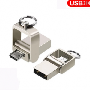 OTG 3 IN 1 pen drive 32GB Micro usb 2.0 memory stick 64GB pendrive 16GB usb flash pen metal For Type-C usb Key flash drive discountshub