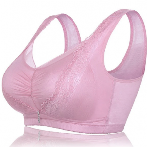 Soft Mesh Lace Embroidery Push Up Wireless Padded Sleeping Yoga Bra discountshub