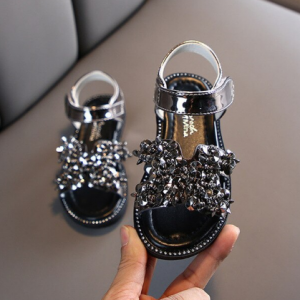ULKNN Sandals Baby Girls Shoes Summer Diamond Sandals Princess Shoes For Girls Kids Sandals For Open Toe Kids Party Shoes discountshub