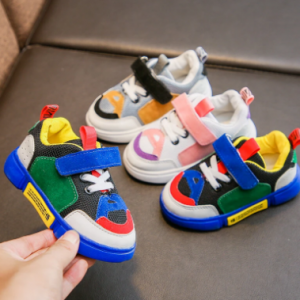 Unisex Kids Sports Colorblock Splicing Mesh Breathable Sneakers discountshub