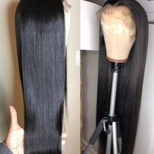 Wigirl 28 30 inch Brazilian Straight Glueless Frontal 13x4 Lace Front Human Hair Wigs Pre Plucked Virgin Human Hair For Women discountshub