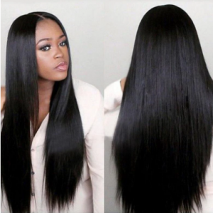 Women Natural Vertical Long Synthetic Hair Breathable High Temperature Resistant Matte Chemical Fiber Wig discountshub