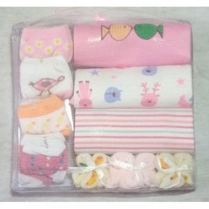 10 In 1 Unisex New Born Gift Pack (Bodysuits) - Pink Variant discountshub