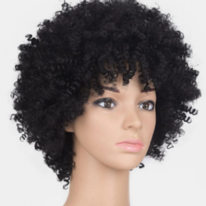 Afro Black Women Short Curly Hair Fluffy Explosive Head High Temperature Fiber Wigs discountshub