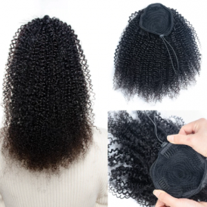 Aliballad Afro Kinky Curly Drawstring Ponytail Human Hair Brazilian With Afro Clip In Extensions Remy 2 Combs 150g Ponytail discountshub