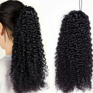 Aliballad Kinky Curly Drawstring Ponytail Remy Human Hair Brazilian Cury Ponytail Afro Clip In Extensions 2 Combs 150g discountshub
