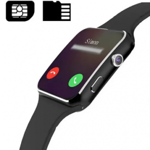 BAKEEY X6 Curved HD Camera SIM Card Call Sleep Monitor Built-in Apps Smart Watch for IOS Android discountshub
