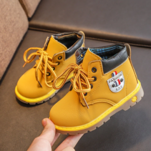 Boys Warm Comfy Round Toe Lace-up Casual Tooling Boots discountshub