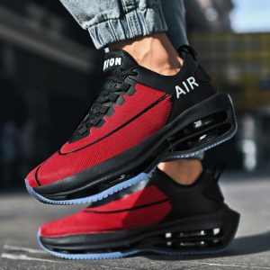Breathable Men Running Shoes High Elasticity Air Cushion Gym Trainers Outdoor Sport Shoes Thick Sole Platform Jogging Sneakers discountshub