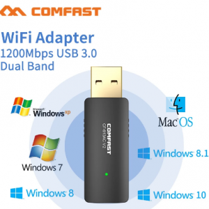 COMFAST CF-913AC 2.4G/5.8GHz Dual Band 802.11 ac 1200Mbps USB 3.0 WI-FI WIFI Mu Mimo WIRELESS ADAPTER AP Repeater Network Cards discountshub