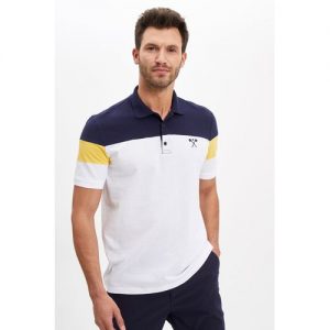 Defacto Man White Regular Fit Polo T-Shirt N5761AZ-WT32 discountshub