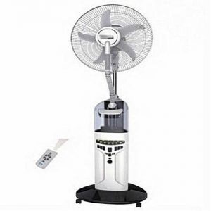 LONTOR 5 BLADES RECHARGEABLE MIST FAN WITH REMOTE+SOLAR PORT discountshub