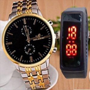 Orlando Men's Watch, Stainless Steel Male Watches + LED Sports Watch discountshub