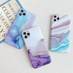 Ottwn Fashion Matte Marble Texture Stone Phone Case For iPhone 12 Pro 12Mini 11 Pro Max X XR XS Max 7 8 Plus Soft IMD Back Cover discountshub