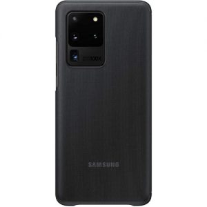 Samsung Galaxy S20 Ultra Clear View Smart Flip Case - Black discountshub