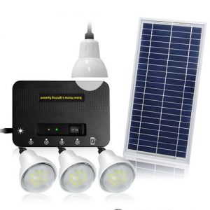Solar Home Lighting Kit- 4bulbs Super-Bright 2W LEDs discountshub