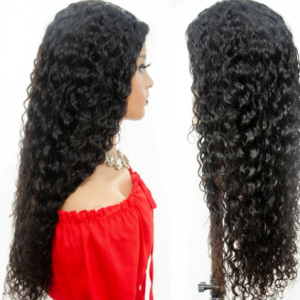 T Part Lace Front Human Hair Wig Water Wave Long Human Hair Wig Middle Part Pre Plucked Brazilian Remy Hair 150% Density discountshub