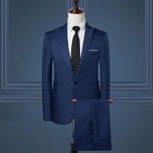 Wedding Men's Suits Casual Formal Blazer 2in1 Slim Fit Suit discountshub