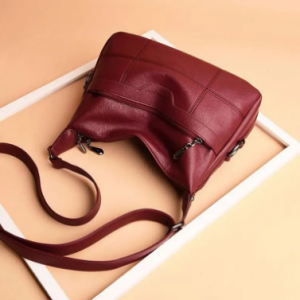 Women Soft Leather Solid Crossbody Bag Leisure Shoulder Bag discountshub