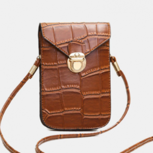 Women Vintage Alligator 6.3 inch Phone Bag Crossbody Bag discountshub