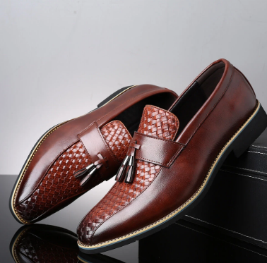 Men Microfiber Leather Non Slip Tassel Business Casual Formal Shoes discountshub