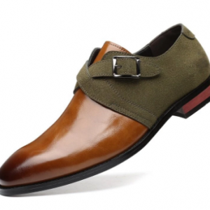 Men Stylish Colorblock Splicing Wearable Casual Formal Dress Shoes discountshub