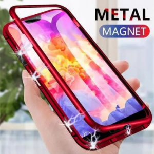 Huawei Y9 Prime Metal Tempered Glass Magnetic Case - Red discountshub