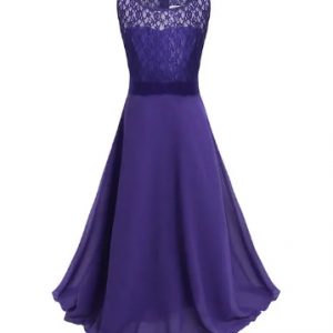 Girls Lace Chiffon Wedding Bridesmaid Party Gown Maxi Girl Long Dress For 4Y-15Y discountshub