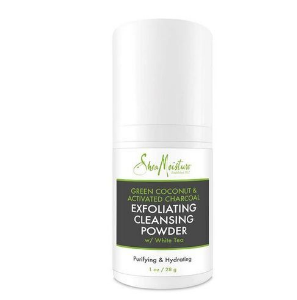 Shea Moisture Green Coconut Activated Charcoal Exfoliating Cleansin Powder discountshub