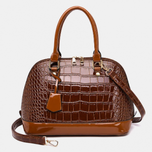 Women Alligator Solid Casual Satchel Crossbody Bag discountshub