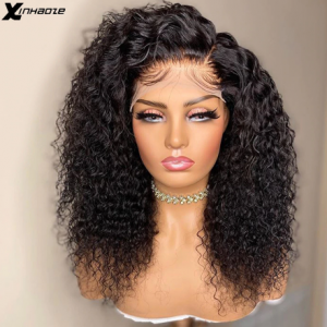 Peruvian 5*5 Silk Base Lace Front Human Hair Wigs with Baby Hair 250 Density Kinky Curly Side Part Lace Front Wigs For Women discountshub