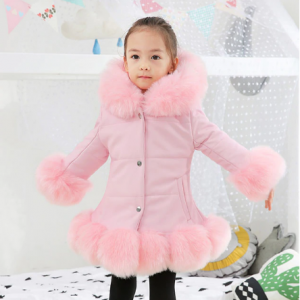 Fashion Baby Winter Warm Fur Coats For Girls Long Sleeve Hooded Thick Girls Jacket For Christmas Party Kids Fur Outwear Clothing discountshub